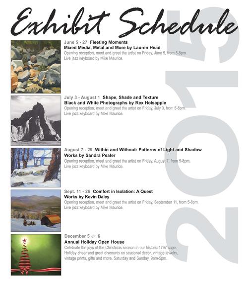 Frost Farm Gallery 2015 Show Schedule